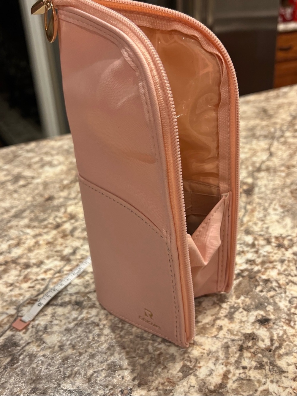 Blush Pink Women's Travel Cosmetic Organizer Pouch